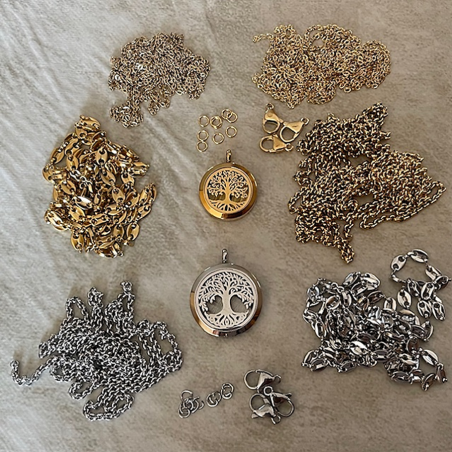 Créations artisanale collier arbre de vie CRISTAL AUTRICHIEN base Marque Au pays des senteurs