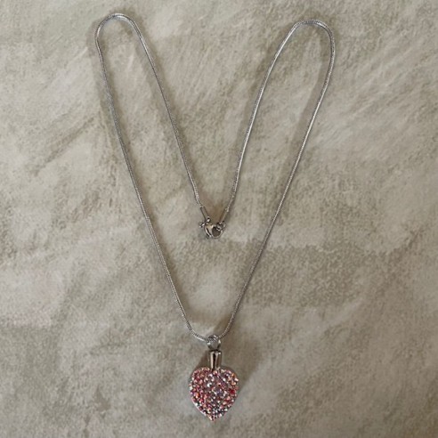 Collier artisanal Pendentif fiole Mémorial, fiole à parfum précieux argent orné de strass CRISTAL DE LUXE HYACINTH AB long