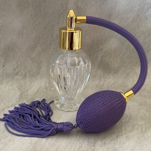 vaporisateur de parfum poire modèle boule sur pied 30 ml  poire longue parme