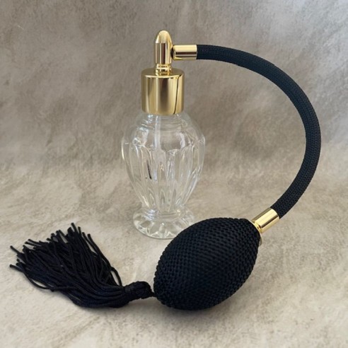 vaporisateur de parfum poire modèle boule sur pied 30 ml  poire longue noire
