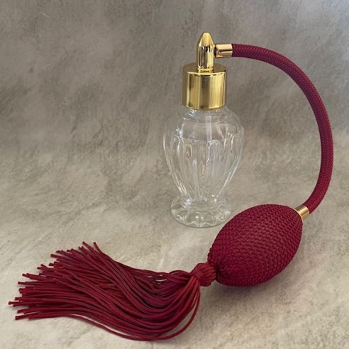 vaporisateur de parfum poire modèle boule sur pied 30 ml  poire longue bordeaux