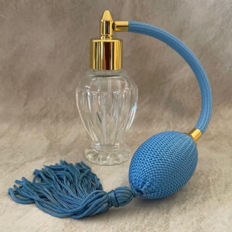 vaporisateur de parfum poire modèle boule sur pied 30 ml  poire longue bleue