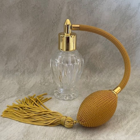 vaporisateur de parfum poire modèle boule sur pied 30 ml  poire longue moutarde