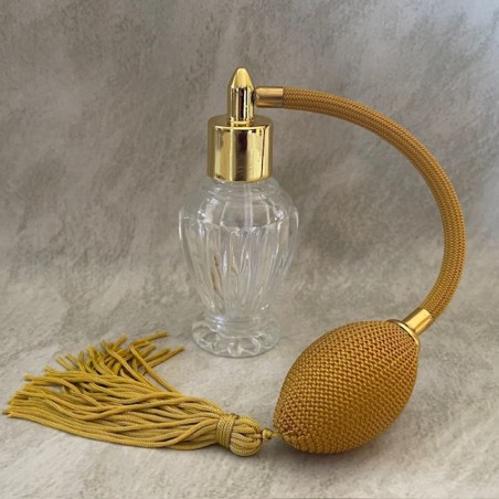 vaporisateur de parfum poire modèle boule sur pied 30 ml  poire longue moutarde