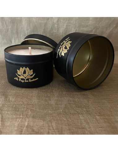 Bougie artisanale cire de soja naturelle biodégradable sans OGM ni pesticides parfum Jasmin marque Au pays des senteurs