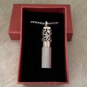 Collier pendentif diffuseur de parfum acier inoxydable