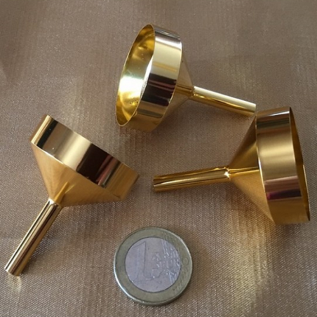 Grand entonnoir pour vaporisateur de parfum en métal couleur or  - 1