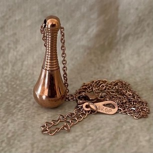 Fiole / bouteille / flacon pendentif de parfum Acier inoxydable 316L or rose