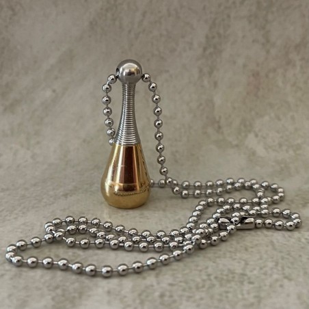 Fiole / bouteille / flacon pendentif de parfum Acier inoxydable 316L or argent