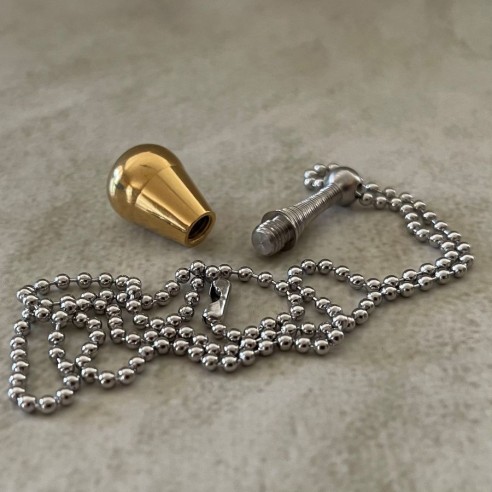 Fiole / bouteille / flacon pendentif de parfum, urne funéraire Acier inoxydable 316L or argent