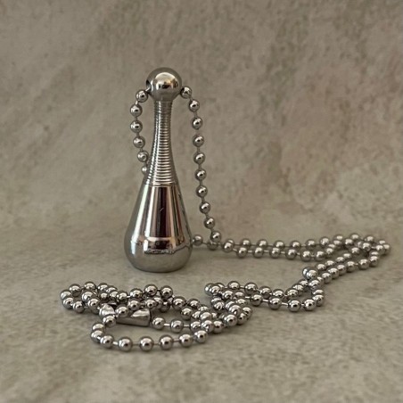 Fiole / bouteille / flacon pendentif de parfum Acier inoxydable 316L argent