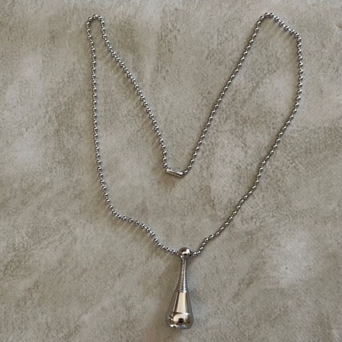 Fiole / bouteille / flacon pendentif de parfum Acier inoxydable 316L argent entier