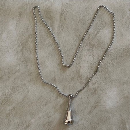 Fiole / bouteille / flacon pendentif de parfum Acier inoxydable 316L argent entier
