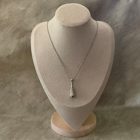 Fiole / bouteille / flacon pendentif  diffuseur de parfum Acier inoxydable 316L argent porté