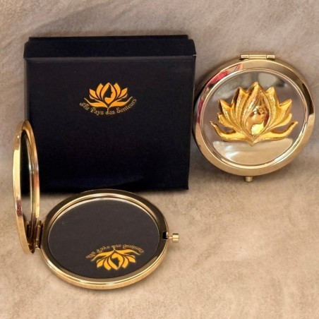 Miroir de sac Miroir de poche de luxe or