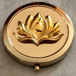 Miroir de sac Miroir de poche de luxe or doré
