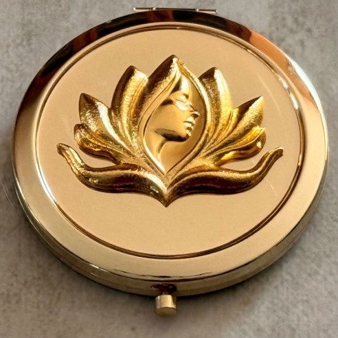 Miroir de sac Miroir de poche  or doré Marque au  pays des senteurs