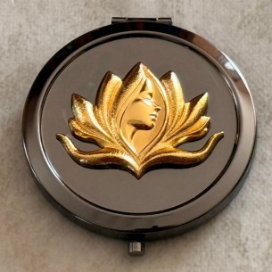 Miroir de sac Miroir de poche de luxe noir anthracite