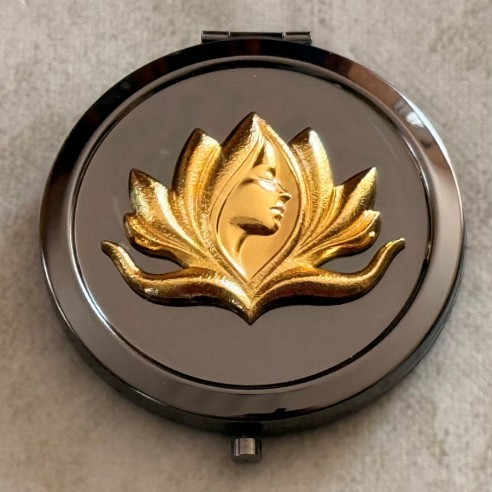 Miroir de sac Miroir de poche noir anthracite Marque Au  pays des senteurs