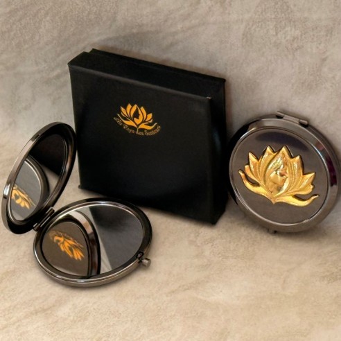 Miroir de sac Miroir de poche de luxe noir