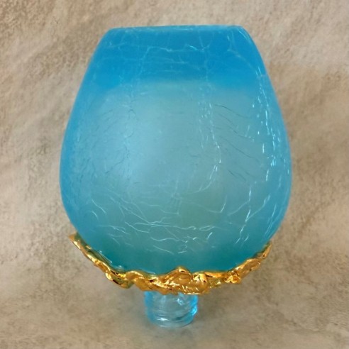 Vaporisateur de parfum bleue craquelé artisanal 90ml  envers