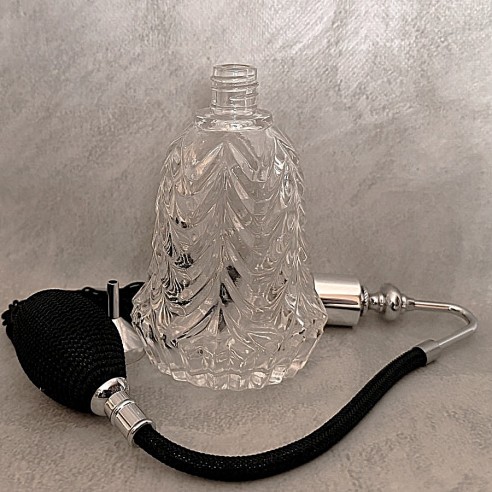 Vaporisateur de parfum artisanal en cristal atomiseur poire modèle Palmier ouvert