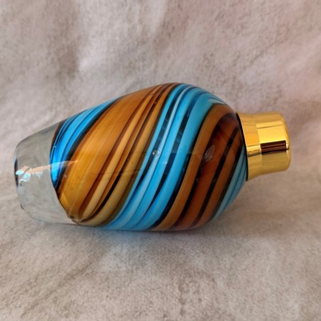 Vaporisateur de parfum poire artisanal spirale bleu 100 ml profil