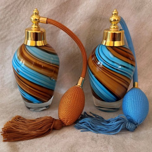 Vaporisateur de parfum poire artisanal spirale bleu 100 ml exemplaires