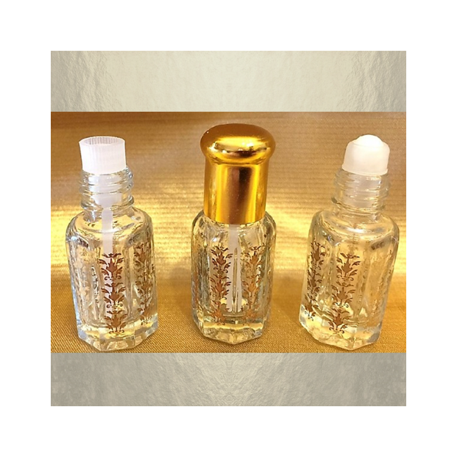 3pcs verre rouleau bouteilles-vide rechargeable parfum huile essentielle  maquillage cosmétique roll-on flacon de stockage avec ballon en acier