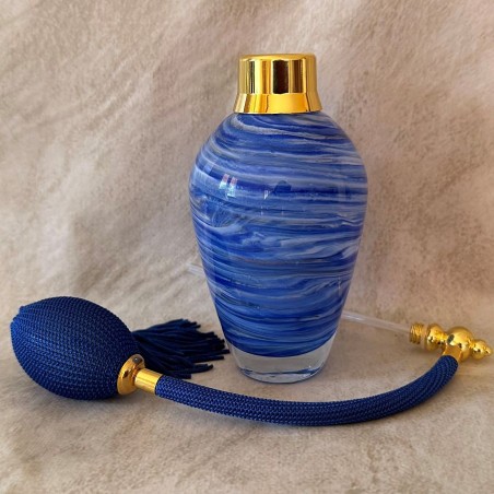 Vaporisateur de parfum poire bleue électrique artisanal ouvert