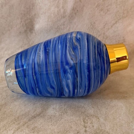 Vaporisateur de parfum poire bleue électrique artisanal profil