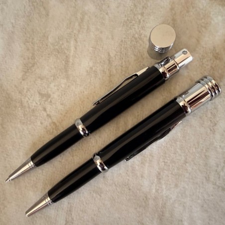 Vaporisateur de parfum stylo bille de luxe  métal noir