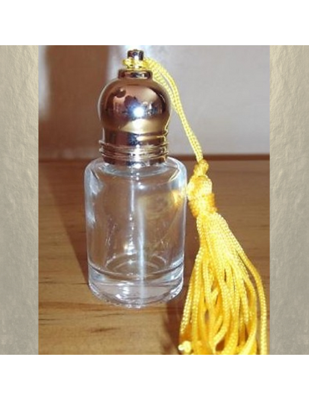 Roll-on en verre vide et rechargeable 6 ml avec pompon modèle rond  - 1