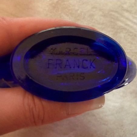 Vaporisateur de parfum verrerie artisanale de luxe Française bleue électrique