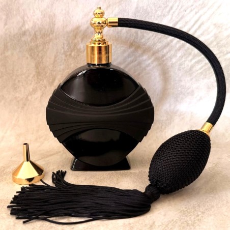 Vaporisateur de parfum Marcel Franck noir drapé artisanal