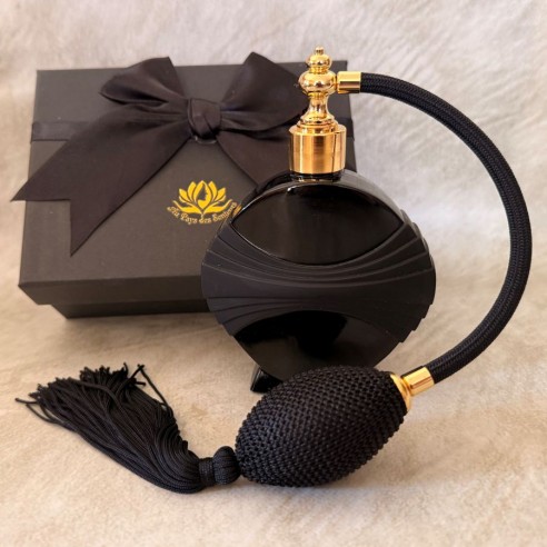 Vaporisateur de parfum Marcel Franck noir drapé boite cadeau