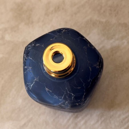 Vaporisateur de parfum poire artisanal grande contenance verre craquelé dessus