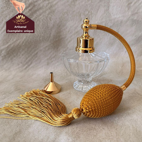Vaporisateur de parfum artisanal en cristal corolle