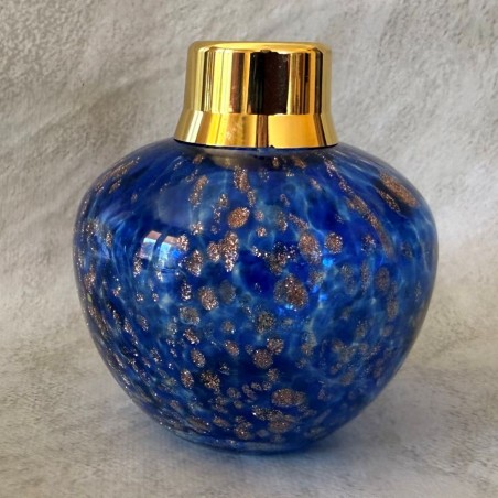 Vaporisateur de parfum poire artisanal bleu or 90ml droit