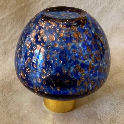 Vaporisateur de parfum poire artisanal bleu or 90ml envers