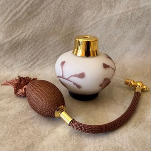 Vaporisateur de parfum poire artisanal sablé peint à la main marron 2