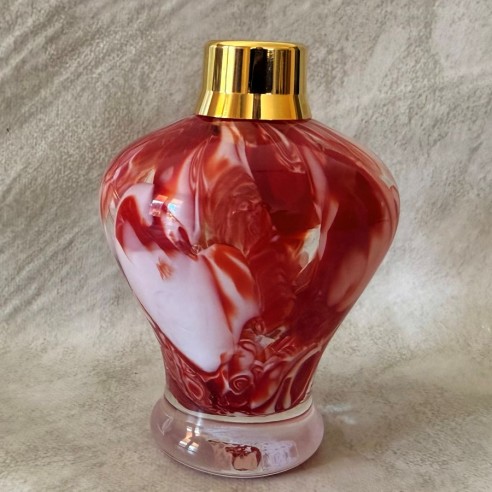 Vaporisateur de parfum poire marbré rouge droit