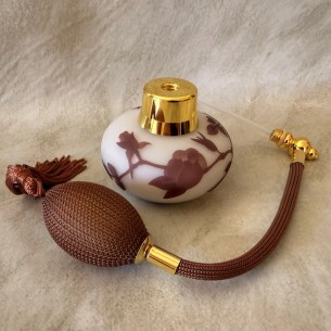 Vaporisateur de parfum poire artisanal sablé peint à la main marron 80ml 2