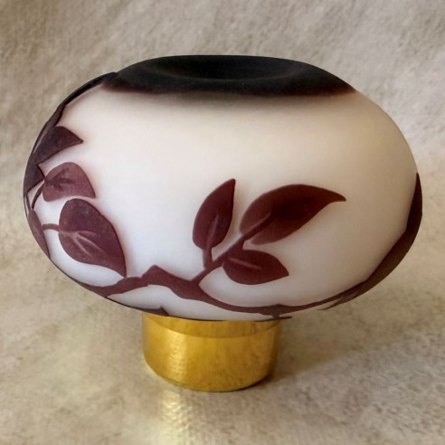 Vaporisateur de parfum poire artisanal sablé peint à la main marron 80ml envers