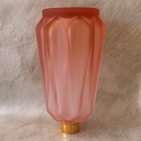 Vaporisateur de parfum poire de luxe verre artisanal vieux  rose vide et rechargeable grande contenance envers