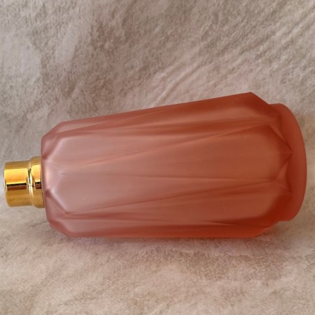 Vaporisateur de parfum poire de luxe verre artisanal vieux  rose vide et rechargeable grande contenance profil