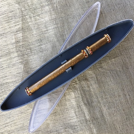 Stylo applicateur de parfum plaqué or 24K décoration artisanale bronze doré et strass CRISTAL DE SWAROVSKI ASTRAL PINK  - 3