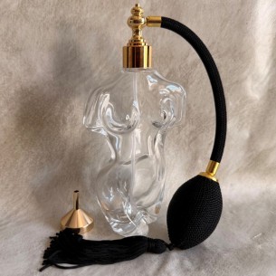 Vaporisateur de parfum buste gamme création monture artisanale poire noire  Marque Au pays des senteurs
