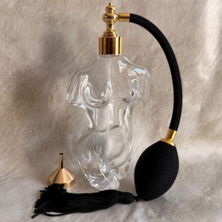Vaporisateur de parfum buste gamme création monture artisanale poire noire  Marque Au pays des senteurs