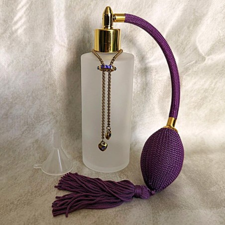 Vaporisateur de parfum poire bracelet artisanal STRASS CRISTAL DE SWAROVSKI ELEMENT HELIOTROPE